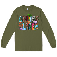 Army Green cruise life Long Sleeve Tee - Zillion Design Studio