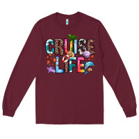 Burgundy cruise life Long Sleeve Tee - Zillion Design Studio