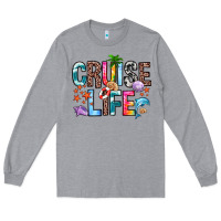 Heather Grey cruise life Long Sleeve Tee - Zillion Design Studio