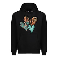 Black western love hearts Premium Hoodie - MaliasSmallBusiness