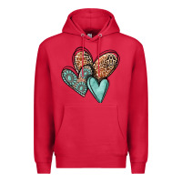 Cardinal western love hearts Premium Hoodie - MaliasSmallBusiness