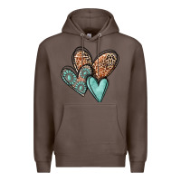 Coffee western love hearts Premium Hoodie - MaliasSmallBusiness
