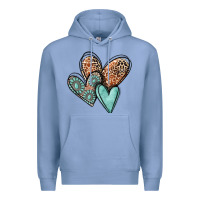 Colony Blue western love hearts Premium Hoodie - MaliasSmallBusiness