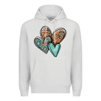 Dove Grey western love hearts Premium Hoodie - MaliasSmallBusiness