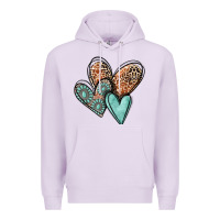 Lilac western love hearts Premium Hoodie - MaliasSmallBusiness