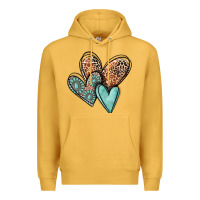 Mustard western love hearts Premium Hoodie - MaliasSmallBusiness