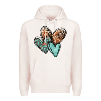 Pale Pink western love hearts Premium Hoodie - MaliasSmallBusiness