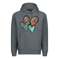 Rock western love hearts Premium Hoodie - MaliasSmallBusiness