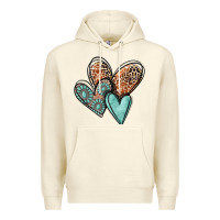 Sandshell western love hearts Premium Hoodie - MaliasSmallBusiness