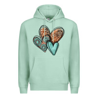 Seafoam western love hearts Premium Hoodie - MaliasSmallBusiness