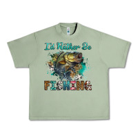 Oil Green i'd rather be fishing Urban Heavy Tee - RanaPortraitStore