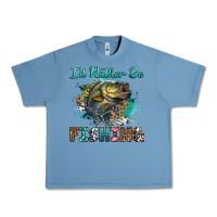 Pebble Blue i'd rather be fishing Urban Heavy Tee - RanaPortraitStore