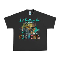 Pigment Black i'd rather be fishing Urban Heavy Tee - RanaPortraitStore