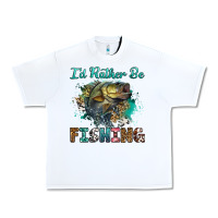 I'd Rather Be Fishing Urban Heavy Tee | Teevron