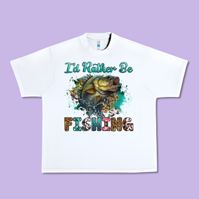 I'd Rather Be Fishing Urban Heavy Tee Designed By Ranaportraitstore