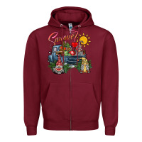 Burgundy summer Zipper Hoodie - SublimationCraftShop