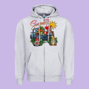 Summer Zipper Hoodie Designed By Sublimationcraftshop