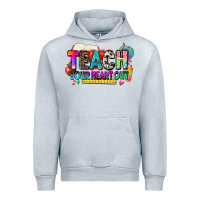 Heather Grey teach your heart out Urban Hoodie - NancyCooperArtShop