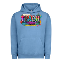 Pigment Pebble Blue teach your heart out Urban Hoodie - NancyCooperArtShop
