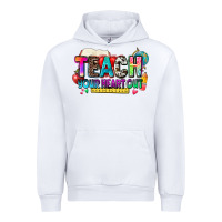 White teach your heart out Urban Hoodie - NancyCooperArtShop