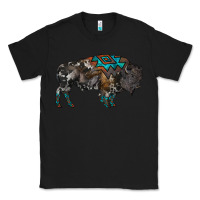 Black cowhide bison Classic Tee - RanaPortraitStore
