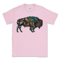 Bubblegum Pink cowhide bison Classic Tee - RanaPortraitStore
