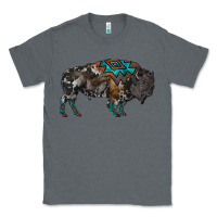 Charcoal Heather cowhide bison Classic Tee - RanaPortraitStore