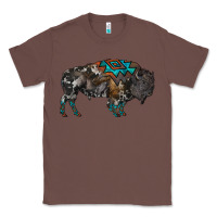 Chestnut cowhide bison Classic Tee - RanaPortraitStore