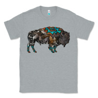 Heather Grey cowhide bison Classic Tee - RanaPortraitStore