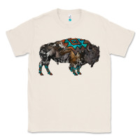 Natural cowhide bison Classic Tee - RanaPortraitStore