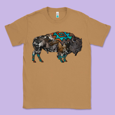 Cowhide Bison Classic Tee Designed By Ranaportraitstore