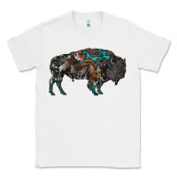 White cowhide bison Classic Tee - RanaPortraitStore