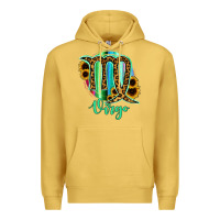 Antique Gold Virgo Zodiac Sign Sunflower Leopard Serape Premium Hoodie - RanaPortraitStore