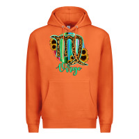 Carrot Virgo Zodiac Sign Sunflower Leopard Serape Premium Hoodie - RanaPortraitStore