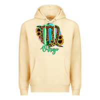 Pina Colada Virgo Zodiac Sign Sunflower Leopard Serape Premium Hoodie - RanaPortraitStore