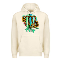 Tofu Virgo Zodiac Sign Sunflower Leopard Serape Premium Hoodie - RanaPortraitStore