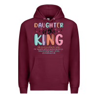 Burgundy daughter of the king Premium Hoodie - MaliasSmallBusiness