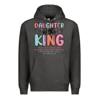Charcoal Heather daughter of the king Premium Hoodie - MaliasSmallBusiness
