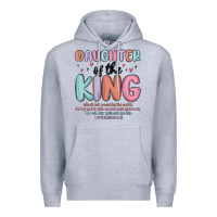 Heather Grey daughter of the king Premium Hoodie - MaliasSmallBusiness