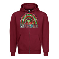 Burgundy watermelon Zipper Hoodie - SublimationCraftShop