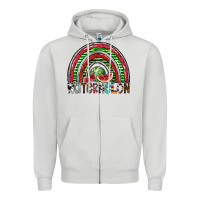Dove Grey watermelon Zipper Hoodie - SublimationCraftShop