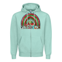 Seafoam watermelon Zipper Hoodie - SublimationCraftShop