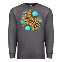 Charcoal Heather gemstone leopard patch Premium Sweatshirt - JahusDesignShop