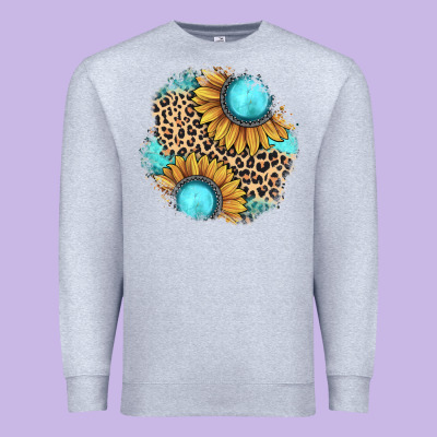 Gemstone Leopard Patch Premium Sweatshirt Designed By Jahusdesignshop