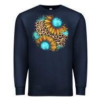 Navy gemstone leopard patch Premium Sweatshirt - JahusDesignShop