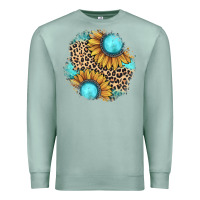 Seafoam gemstone leopard patch Premium Sweatshirt - JahusDesignShop