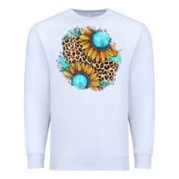 White gemstone leopard patch Premium Sweatshirt - JahusDesignShop