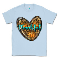 Dusty Blue thankful pumpkin heart Classic Tee - RanaPortraitStore