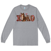Heather Grey xoxo horse Long Sleeve Tee - RanaPortraitStore