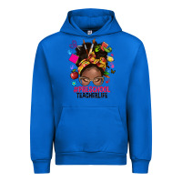Cobalt preschool teacher life afro messy bun Urban Hoodie - NancyCooperArtShop